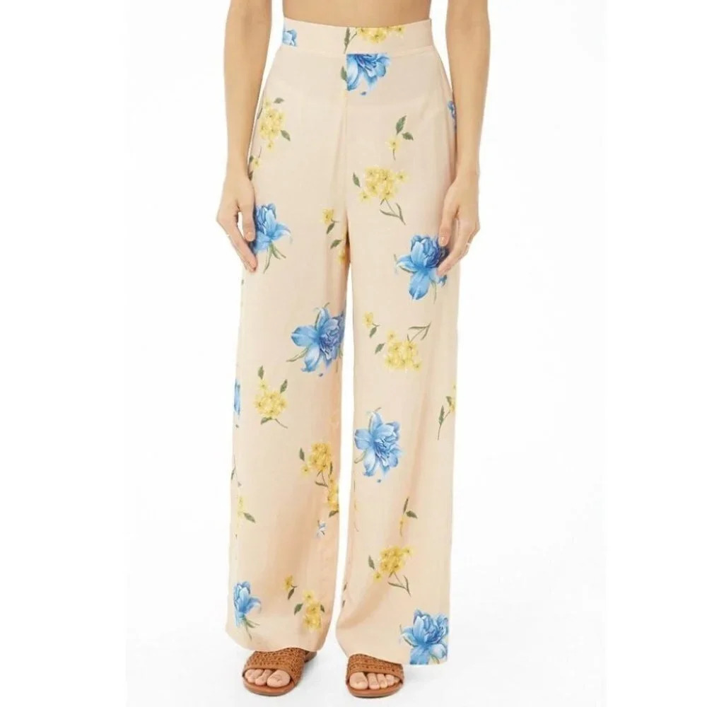 Vintage Style - High Waisted Wide Leg Trousers